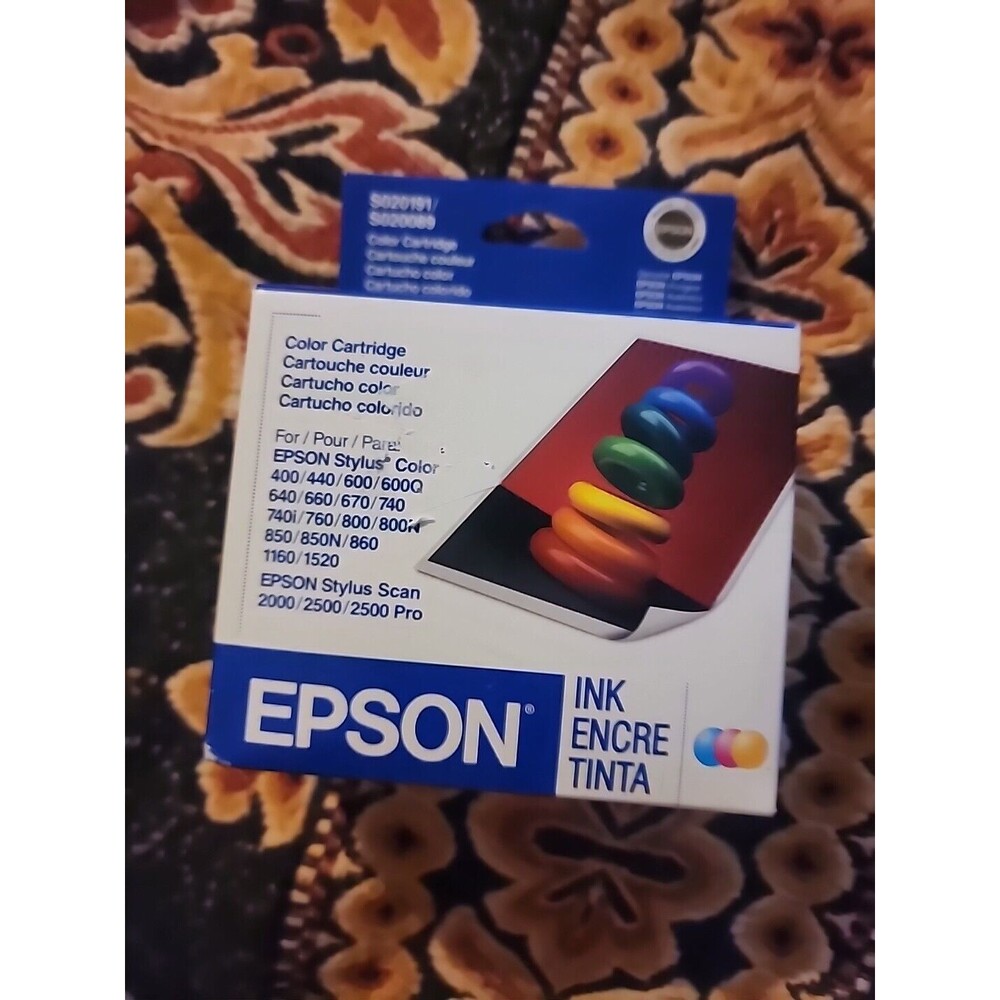 Genuine Epson Color Printer Ink Cartridge S020191 / S020089 Stylus Scan NEW 2006